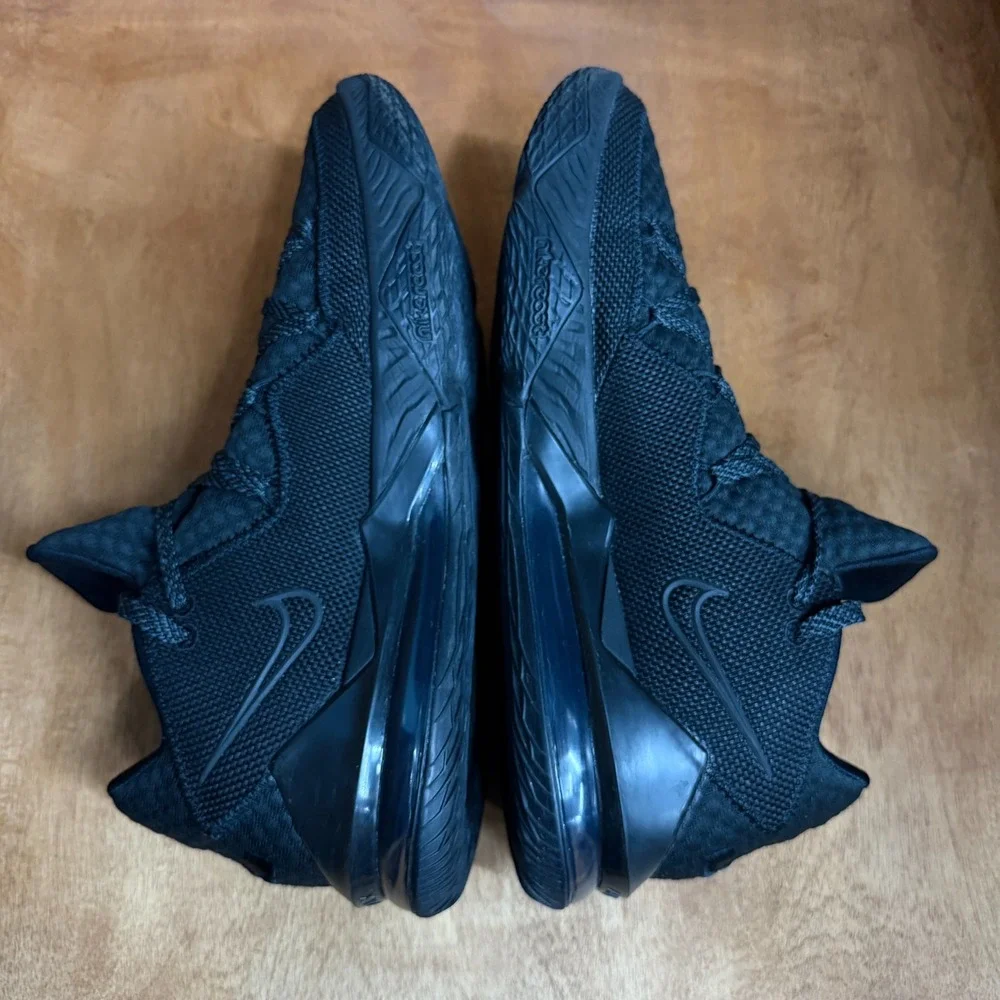 Nike LeBron 17 Low Triple Black Shoes Mens Sz 14 Basketball Sneakers CD5007-003